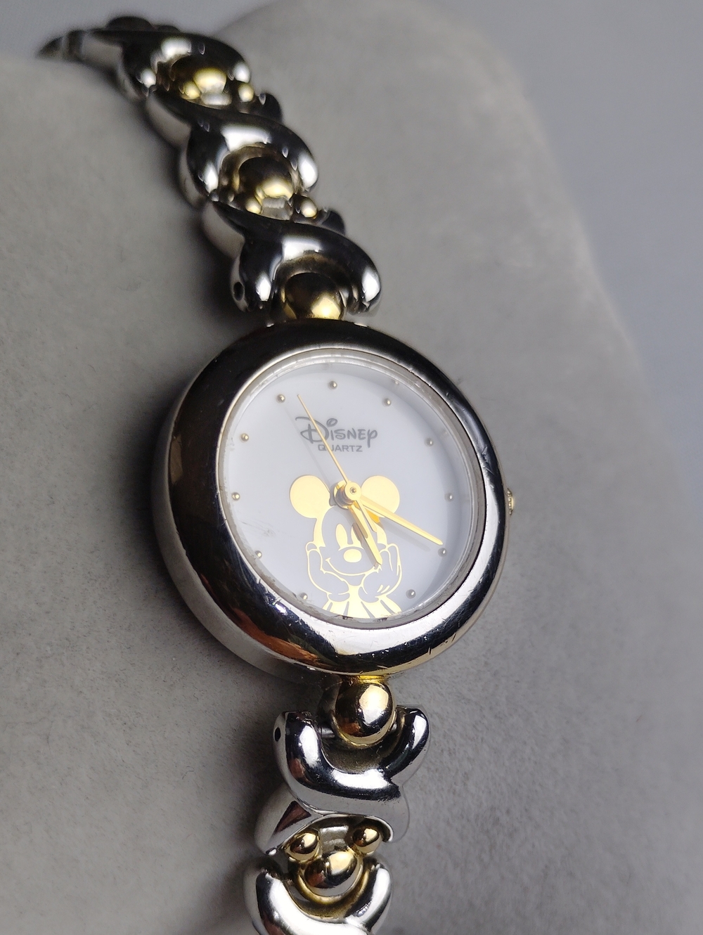 Disney Time Works Silver & White Bracelet Watch